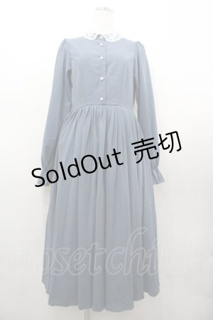 画像: m petit by misako / AM*レースエリプリーツワンピース M 中青 I-26-03-25-055-LO-OP-SA-ZI