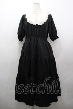 画像: m petit by misako / TT*AMデシンヨークワンピース LL 黒Ｘアイボリー I-26-03-25-056-LO-OP-SA-ZI