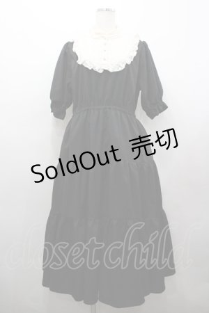 画像: m petit by misako / TT*AMデシンヨークワンピース LL 黒Ｘアイボリー I-26-03-25-056-LO-OP-SA-ZI