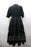 画像2: m petit by misako / TT*AMデシンヨークワンピース LL 黒Ｘアイボリー I-26-03-25-056-LO-OP-SA-ZI (2)