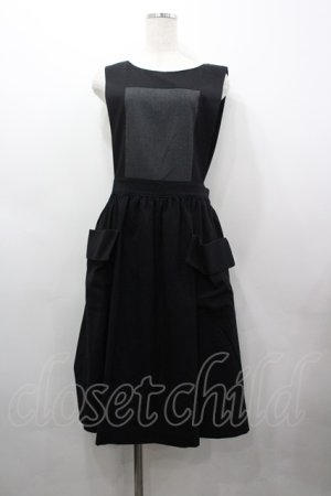 画像: Jane Marple / Vintage Poplin Bicolorジャンパースカート M ブラック I-26-03-25-058-JM-OP-SA-ZI