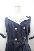 画像2: axes femme / 夜空刺繍襟ドッキングワンピース  紺Ｘ白 I-26-03-25-061-AX-OP-SA-ZI (2)