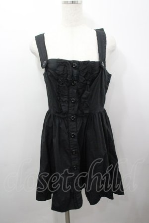 画像: PEACE NOW / フリルジャンパースカート M 黒 I-26-03-25-064-PU-OP-TE-ZI