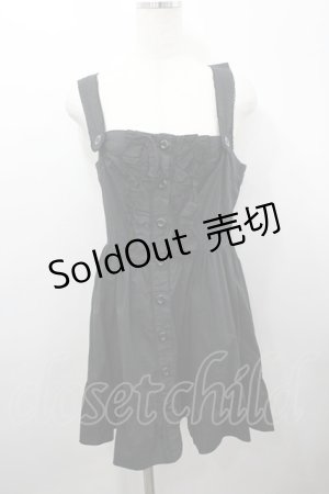 画像: PEACE NOW / フリルジャンパースカート M 黒 I-26-03-25-064-PU-OP-TE-ZI