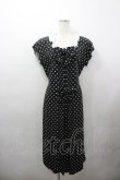 画像1: INGEBORG / ドットリボン半袖ワンピース  黒Ｘ白 I-26-03-25-067-LO-OP-SA-ZI (1)