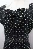 画像2: INGEBORG / ドットリボン半袖ワンピース  黒Ｘ白 I-26-03-25-067-LO-OP-SA-ZI (2)