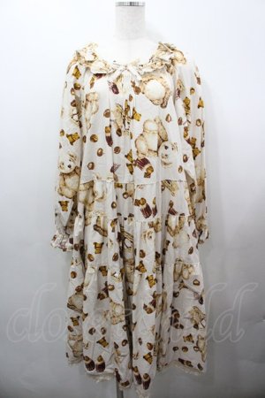 画像: PINK HOUSE / ビターパンダプリントミディ丈ワンピース  ベージュ I-26-03-25-068-LO-SK-SA-ZI