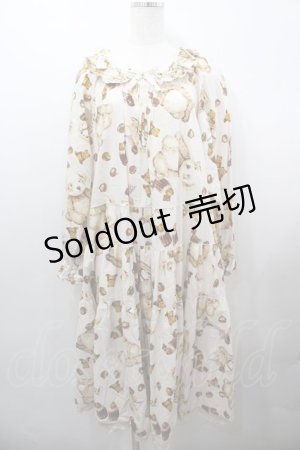 画像: PINK HOUSE / ビターパンダプリントミディ丈ワンピース  ベージュ I-26-03-25-068-LO-SK-SA-ZI