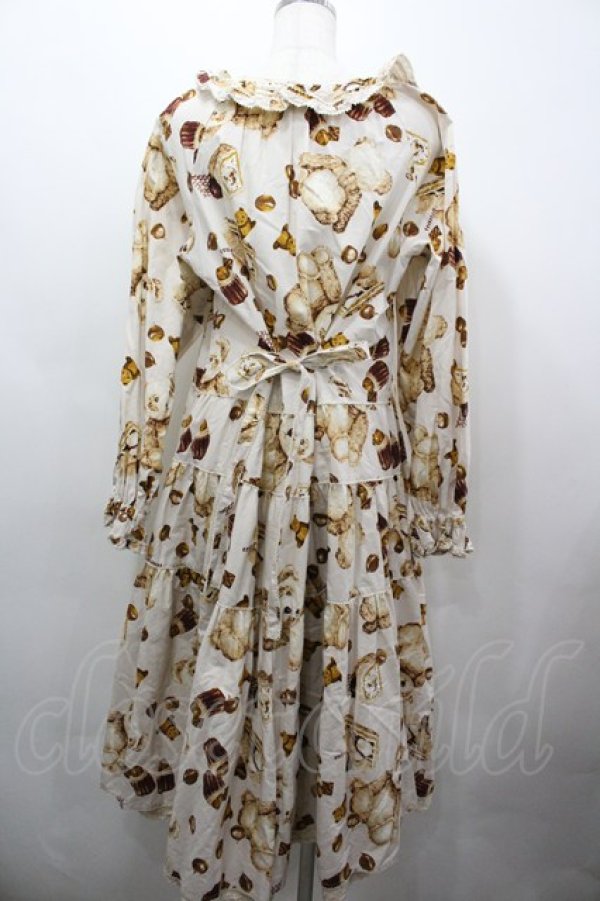 画像3: PINK HOUSE / ビターパンダプリントミディ丈ワンピース  ベージュ I-26-03-25-068-LO-SK-SA-ZI (3)