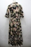 画像3: INGEBORG / 薔薇総柄半袖ワンピース  黒ＸピンクＸ緑 I-26-03-25-069-LO-OP-SA-ZI (3)