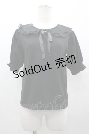 画像: m petit by misako / 丸襟プルオーバー S 黒 I-26-03-25-008-0-TO-TE-ZI