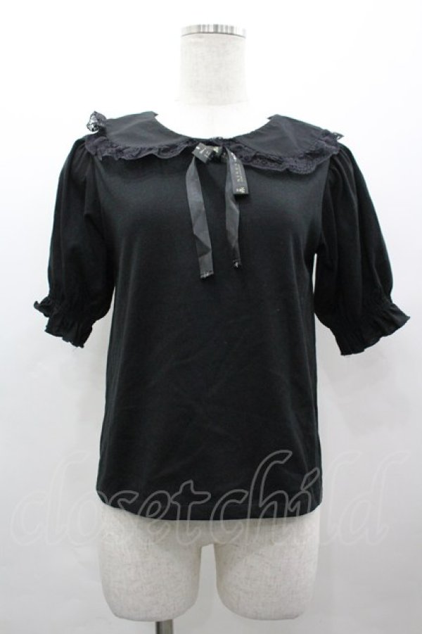 画像1: m petit by misako / 丸襟プルオーバー S 黒 I-26-03-25-008-0-TO-TE-ZI (1)