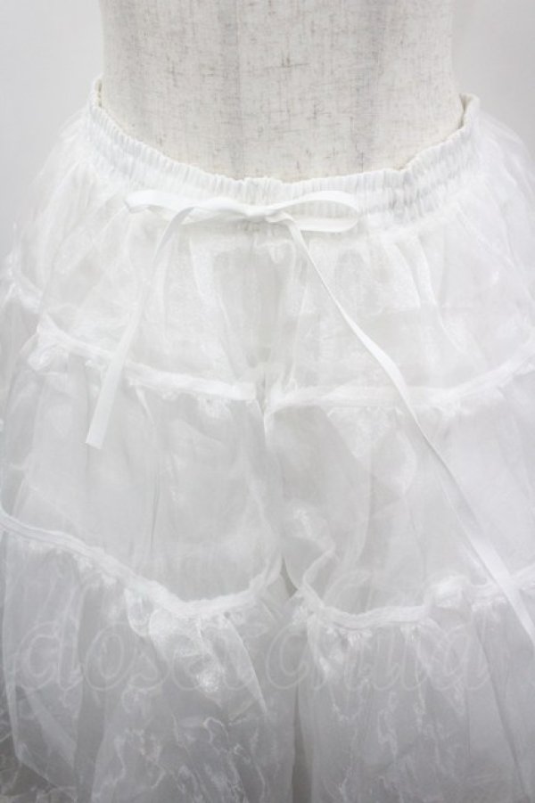 画像2: axes femme kawaii / オーガンジーパニエ  白 I-26-03-25-072-AX-SK-SA-ZI (2)