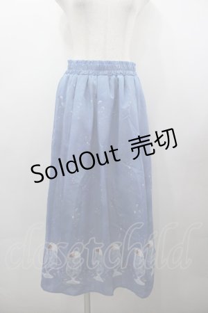 画像: axes femme / クリームソーダ柄スカート  青 I-26-03-25-073-AX-SK-SA-ZI