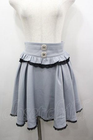 画像: Rojita / ビジュ釦付きサイドフレアスカート  サックス I-26-03-25-074-LO-SK-SA-ZI