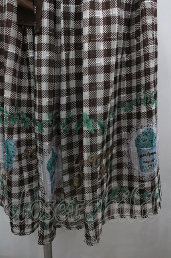 画像2: axes femme / チョコミントプリントスカート F 茶 I-26-03-25-075-AX-SK-SA-ZI (2)