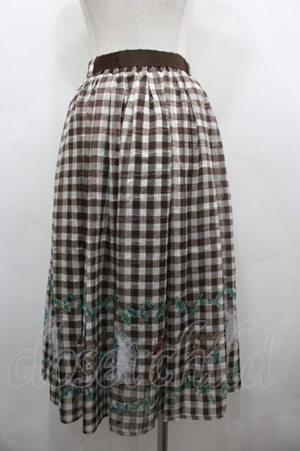 画像3: axes femme / チョコミントプリントスカート F 茶 I-26-03-25-075-AX-SK-SA-ZI (3)