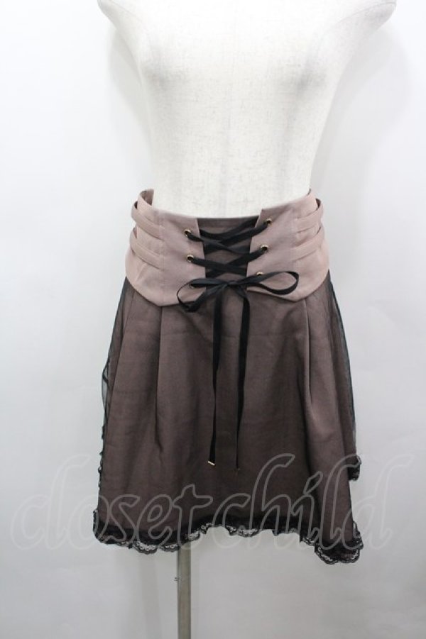 画像1: Rojita / コルセットベルト重ねチュールスカート F ピンク I-26-03-25-081-LO-SK-TE-ZI (1)
