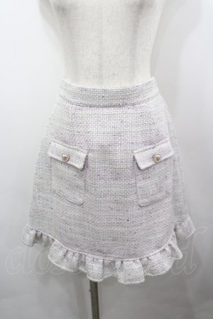 画像: Ank Rouge / ミックスツイードスカート M ピンク I-26-03-25-083-CA-SK-SA-ZI