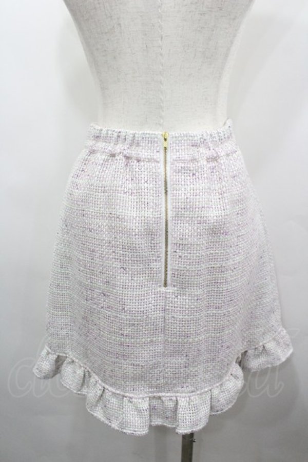 画像3: Ank Rouge / ミックスツイードスカート M ピンク I-26-03-25-083-CA-SK-SA-ZI (3)