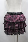画像2: HELL CAT PUNKS / ストライプ3段ミニスカート  黒×ピンク I-26-03-25-084-PU-SK-TE-ZI (2)