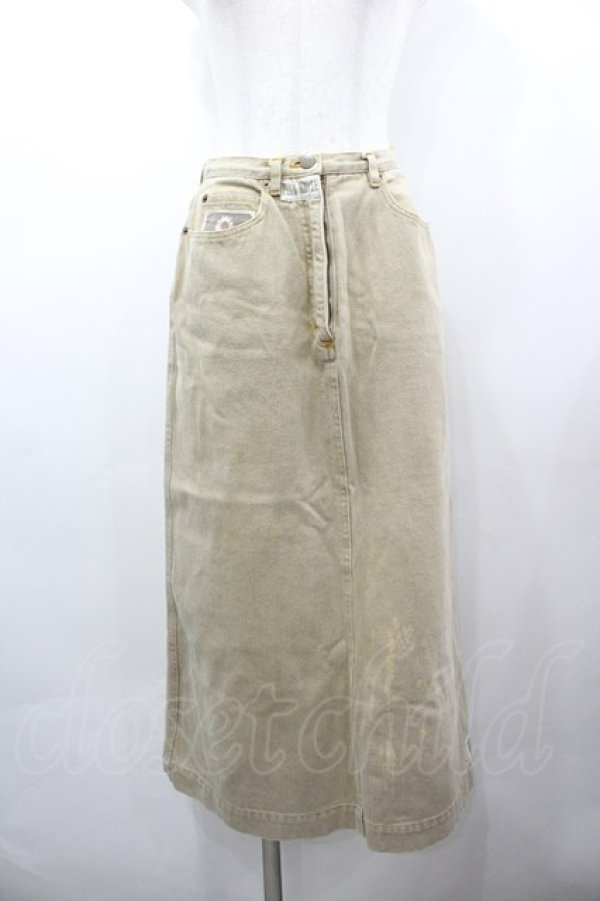 画像1: INGEBORG / マーガレットワッペンスカート  ベージュ I-26-03-25-089-LO-SK-SA-ZI (1)