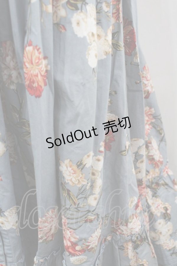 画像2: INGEBORG / フラワー総柄スカート  青Ｘ白Ｘ赤 I-26-03-25-091-LO-SK-SA-ZI (2)