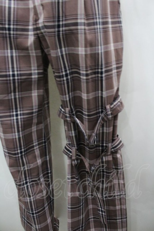 画像2: ALICE and the PIRATES / A/Pタータンチェック柄ロングパンツ  ブラウン I-26-03-25-093-PA-OP-SA-ZI (2)