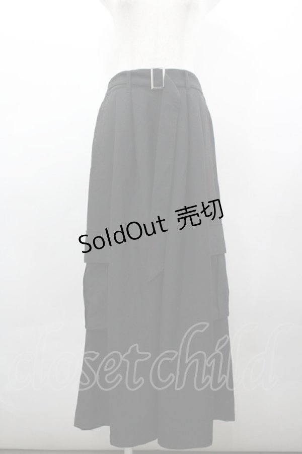 画像1: CIVARIZE / Wide cargo drape pants  黒 I-26-03-25-097-GO-PA-SA-ZI (1)