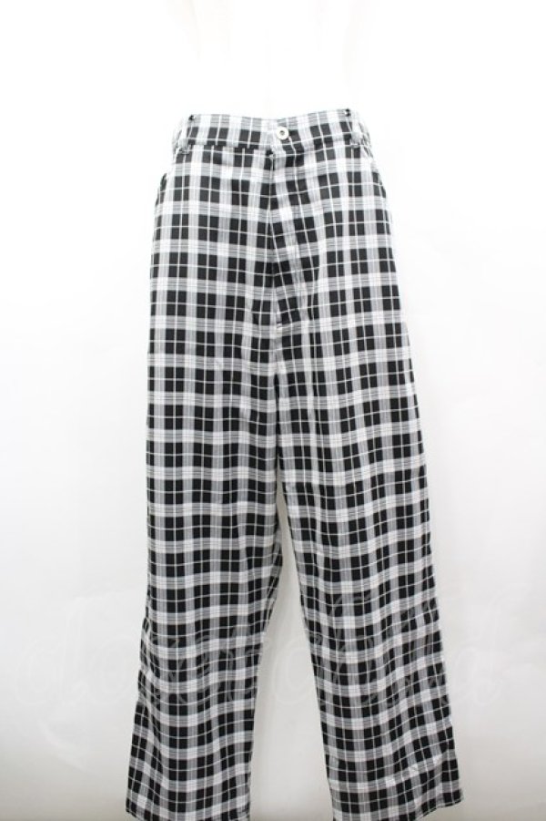 画像1: Candy Stripper / CHECK BACK ZIPパンツ  ブラック I-26-03-25-100-PU-PA-SA-ZI (1)