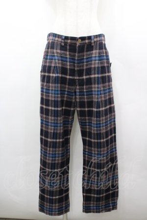 画像: RNA / 金ボタンチェックパンツ  ブルーチェック I-26-03-25-101-PU-PA-SA-ZI