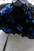 画像2: Boguta / 薔薇モチーフオーガンジーパニエ  黒Ｘ青 I-26-03-25-103-0-SK-SA-ZI (2)