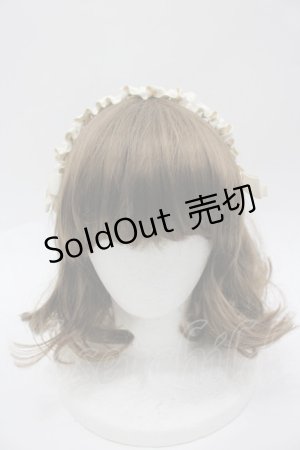 画像: m petit by misako / ギャザーリボンカチューシャ  アイボリー I-26-03-25-109-LO-AC-TE-ZI