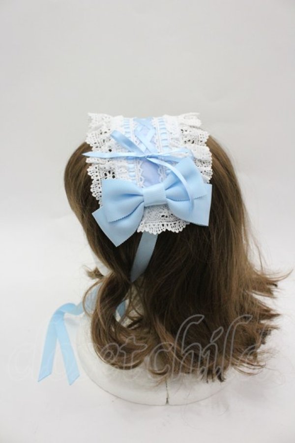 画像2: BABY,THE STARS SHINE BRIGHT / はしごレースのスピンドールヘッドドレス  サックス I-26-03-25-111-BA-AC-TE-ZI (2)