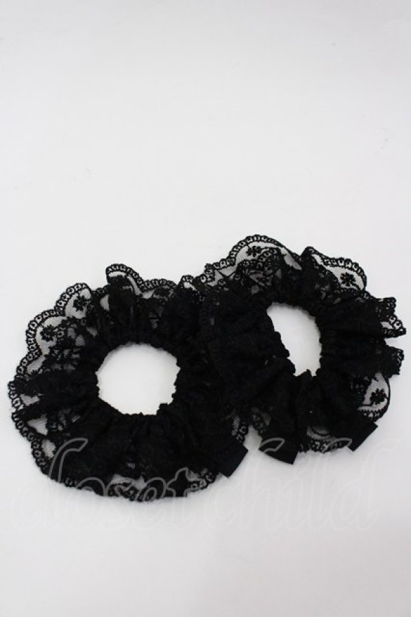 画像2: m petit by misako / TT*AM2Pシュシュ  黒 I-26-03-25-114-LO-ZA-TE-ZI (2)