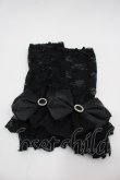 画像1: LOLITAその他(お買取対象外) / リボンレースグローブ  黒 I-26-03-25-115-LO-ZA-TE-ZI (1)
