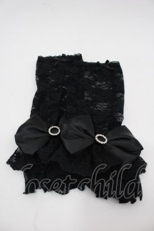 画像: LOLITAその他(お買取対象外) / リボンレースグローブ  黒 I-26-03-25-115-LO-ZA-TE-ZI