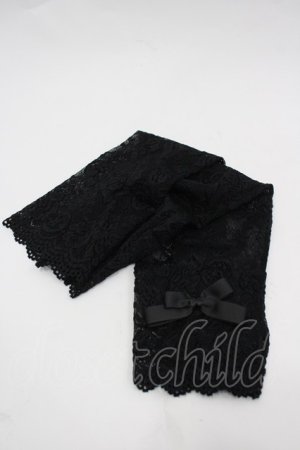 画像: m petit by misako / AMレースロングアームカバー  黒 I-26-03-25-116-LO-ZA-TE-ZI