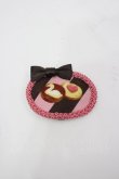 画像1: LOLITA / クッキー柄クリップ  ピンク×ブラウン I-26-03-25-117-LO-AC-TE-ZI (1)