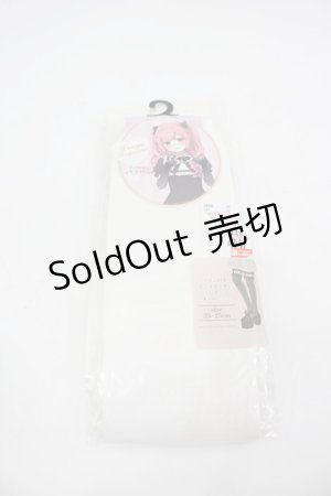 画像: LOLITAその他(お買取対象外) / イモちゃんコラボ レースガーターシアーオーバーニー  中白 I-26-03-25-119-LO-ZA-TE-ZI