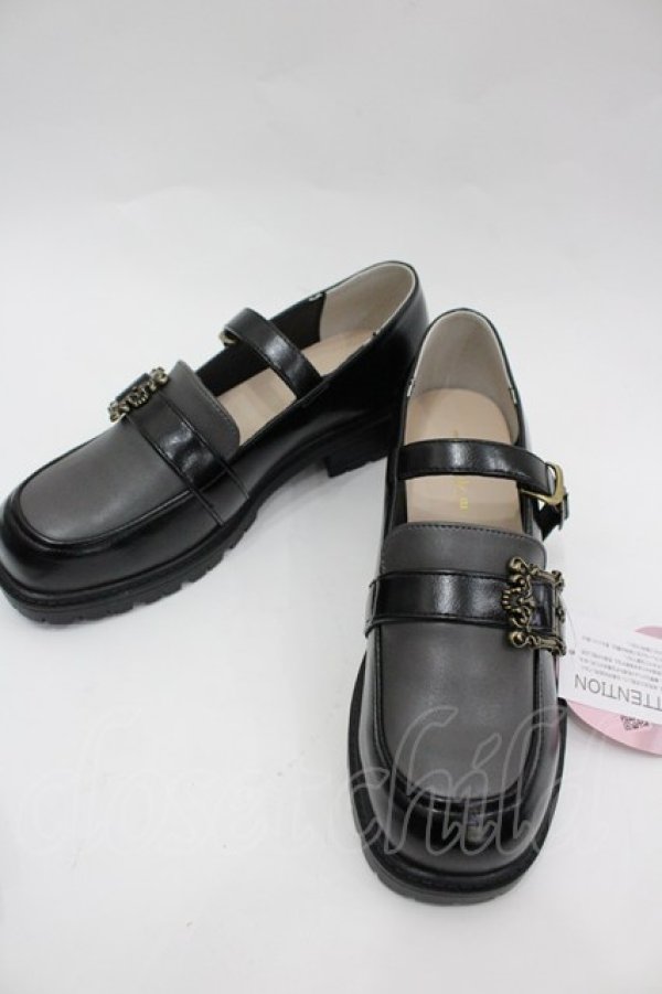 画像2: m petit by misako / AMハイショクローファー L 中黒 I-26-03-25-122-LO-SH-TE-ZI (2)