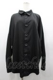 画像1: ililil / ピアスボタンシャツ  黒Ｘシルバー I-26-03-25-013-PU-BL-SA-ZI (1)