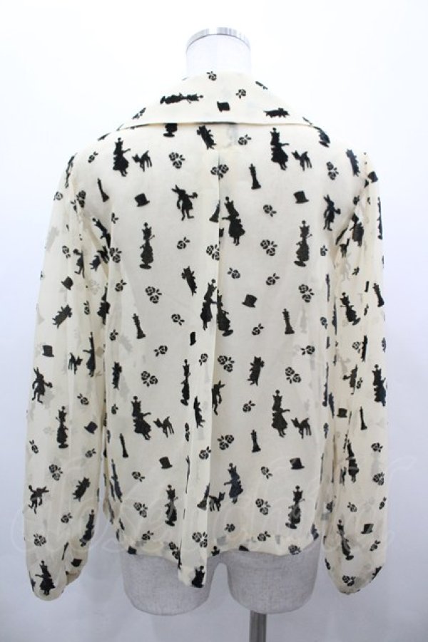 画像2: Jane Marple / Queen Aliceスモックブラウス M カスタード×ブラック×ブラック I-26-03-25-002-JM-BL-SA-ZI (2)