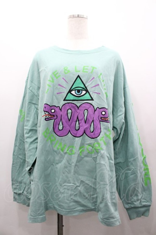 画像1: RNA / プリントロングTシャツ  グリーン I-26-03-25-017-PU-TS-SA-ZI (1)