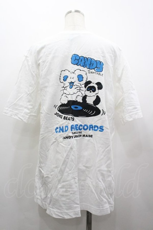 画像2: Candy Stripper / C.N.D RECORDS Tシャツ XL オフホワイト I-26-03-25-018-PU-TS-SA-ZI (2)