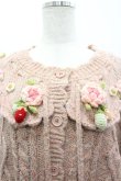 画像3: PINK HOUSE / Berry Roseモチーフ付きヨーク編みニットカーディガン  ピンク I-26-03-25-026-LO-BL-SA-ZI (3)