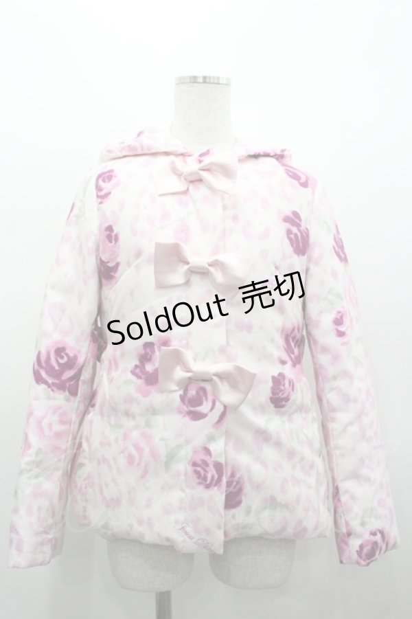 画像1: JESUS DIAMANTE / 3つリボンフードダウンジャケット  ピンク I-26-03-25-029-JE-JA-SA-ZI (1)