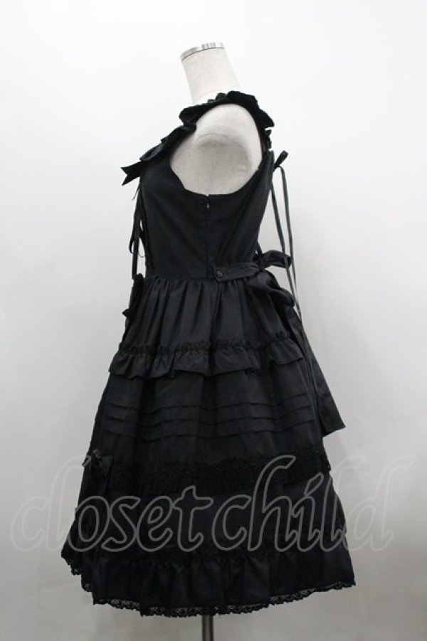 画像2: BABY,THE STARS SHINE BRIGHT / Rose Princessジャンパースカート  黒 I-26-03-30-029-BA-OP-TE-ZI (2)