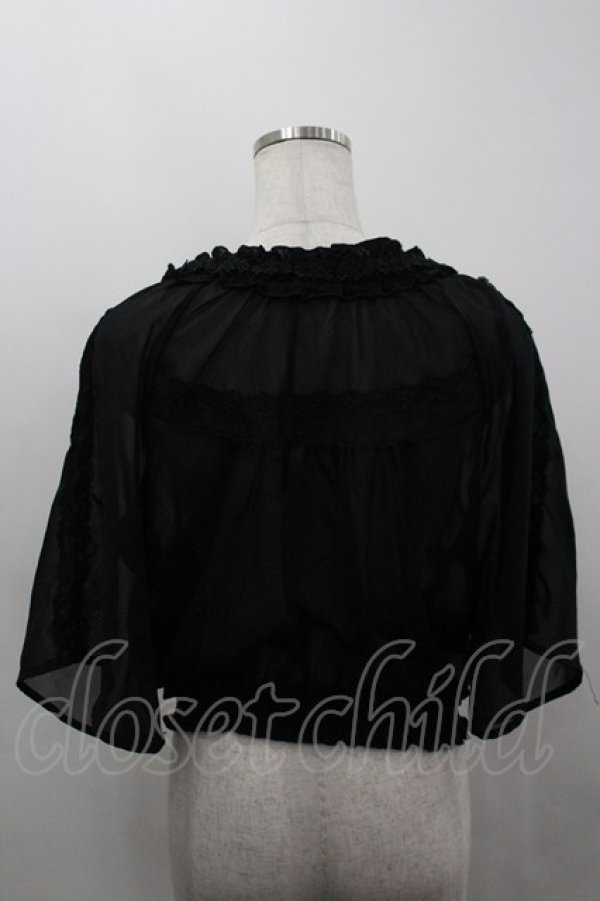 画像2: axes femme / フレア袖シアーブルゾン F 黒 I-26-03-30-032-AX-TO-TE-ZI (2)