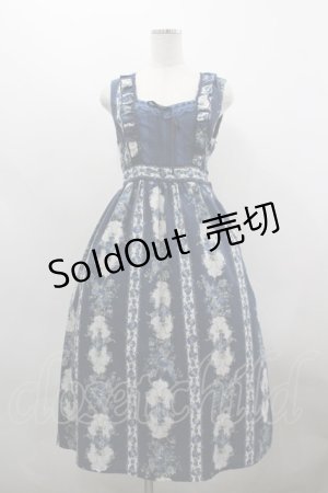 画像: axes femme / 薔薇ストライプロングワンピース M ブルー I-26-03-30-034-AX-OP-TE-ZI